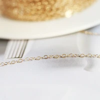 14k gold filled jewelry wholesale 1 68mm gold filled flat oval chain 14k