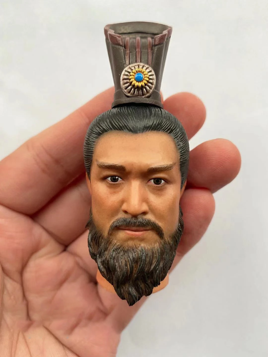 

Коллекция 1/6 года, фигурка головы императора Сунь цюань чжунмоу из трех царств, резная модель для 12-дюймовой мужской экшн-фигурки