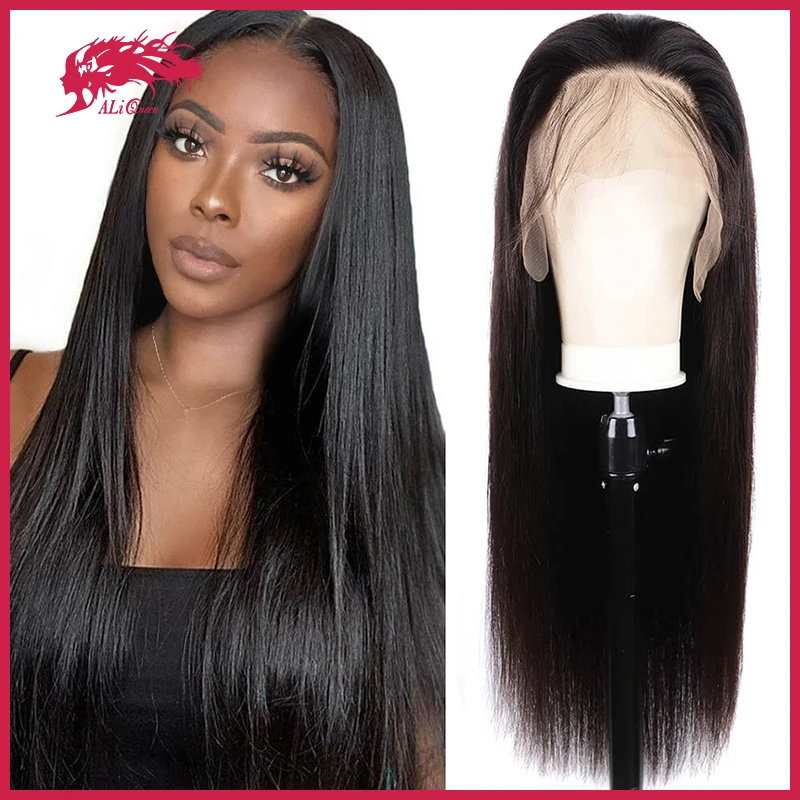 Ali Queen Brazilian Straight Lace Front Human Hair Wigs For Women 4X4 Lace Closure Wig With Baby Hair 13x4/13X6 Wigs Remy Hair