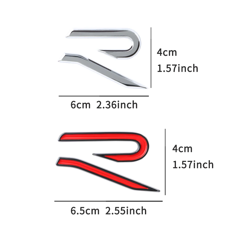 3D ABS новый значок R эмблема автомобиля наклейки на багажник украшения аксессуары