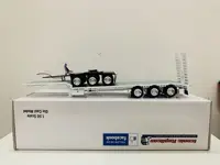 White/Black 1:50 Scale Die-Cast Collectable Truck Model Iconic Replicas CTE 45' Extendable Drop deck Trailer 3 Axle New in Box