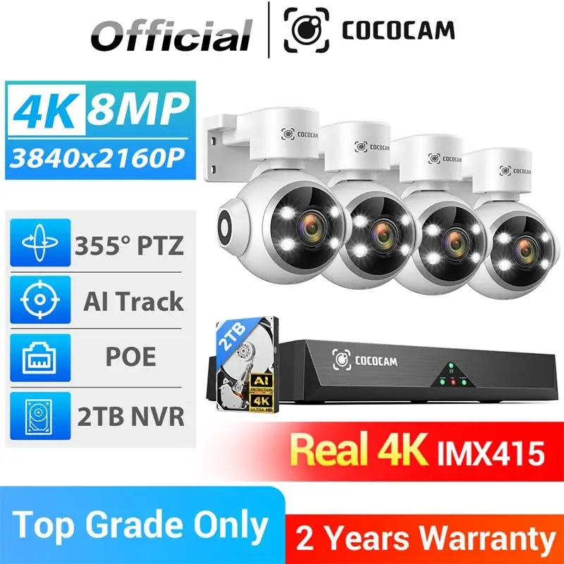 Комплект системы видеонаблюдения Cococam Real 4K 8MP POE CCTV NVR ...