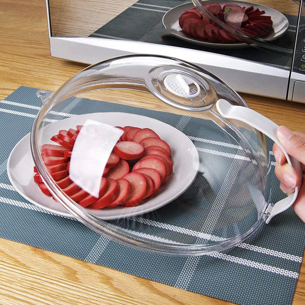 

Food Splatter Guard Upgrade 200 degrees Food Splatter Cover Microwave Oven Anti Spluttering Lid with Steam Vent Kitchen Tool