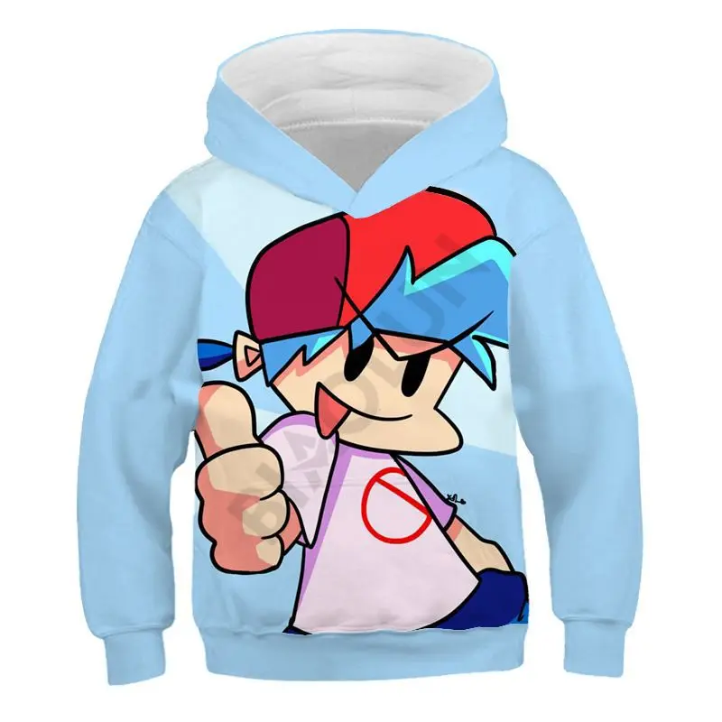 

3D Animation Friday Game Digital Printed Hoodie Children's Casual Loose Sweater