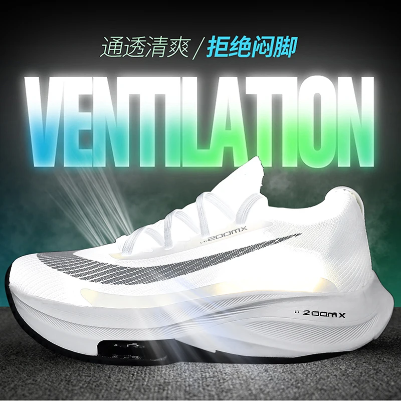 2oomx Alphafly 4% Breathable Comfortable Mens Running Shoes Zoom Tempo Next Flyease Black Electric Green Trainers Sport Sneakers