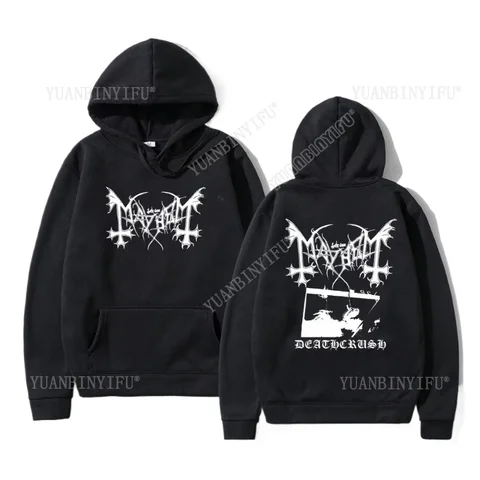 Mayhem Deathcrush Hoodie Men Fashion Hoodies Graphic Autumn and winter Pullover Street Fashion