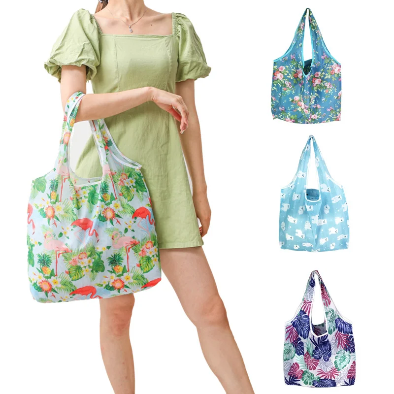

Foldable Shopping Bags for Groceries Storage Bag Eco-Friendly Handbags Reusable Women's Tote Bag Large 10-12kg