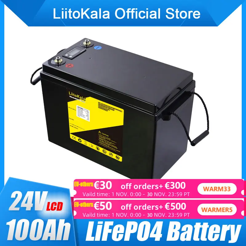 Tanie LiitoKala 24V 100Ah LiFePO4 Bateria Słoneczna Samochód Golfowy Do Wózka Widłowego Wodoodporny Akumulator Do Falownika, Układ Słoneczny, Silnik łodzi Tanie LiitoKala 24V 100Ah LiFePO4 Bateria Słoneczna Samochód Golfowy Do Wózka Widłowego Wodoodporny Akumulator Do Falownika, Układ Słoneczny, Silnik łodzi