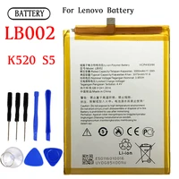 orginal battery for lenovo s5 k520 k520t lb002 lboo2 3000mah battery mobile phone battery batteries bateria free tools