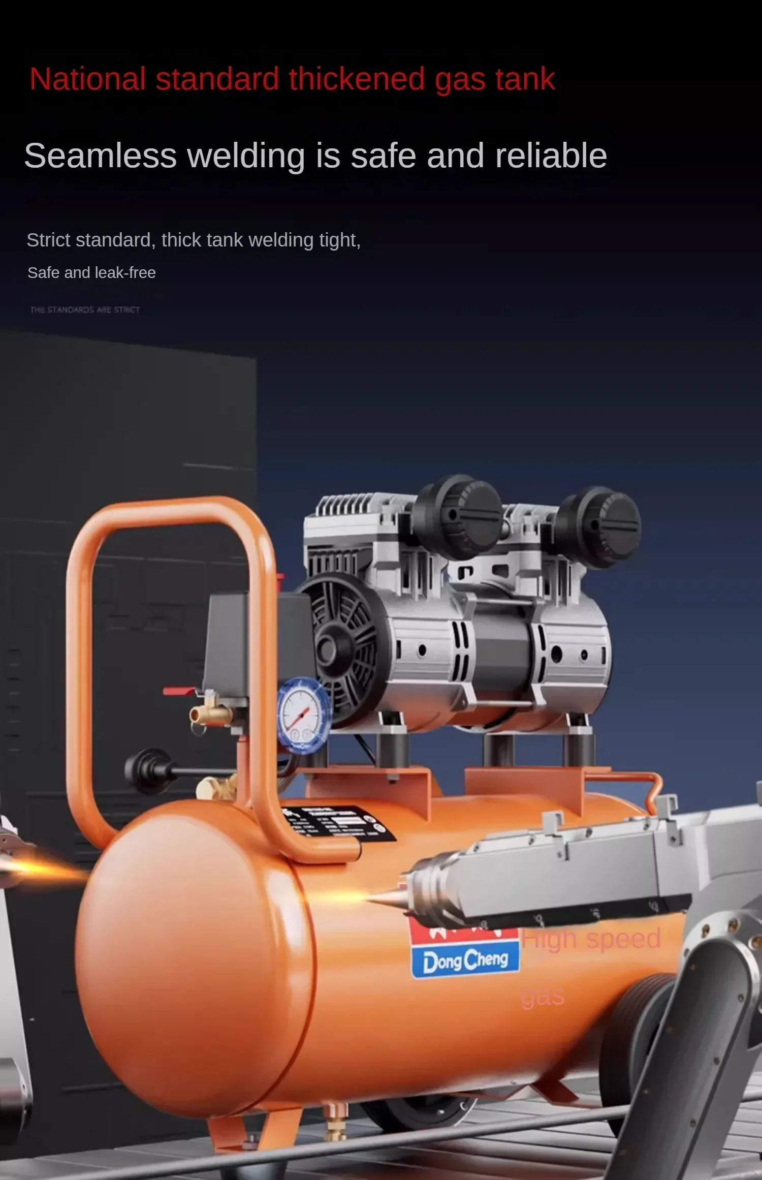 Портативный воздушный компрессор 220 В мини-бесшумный бесшумный