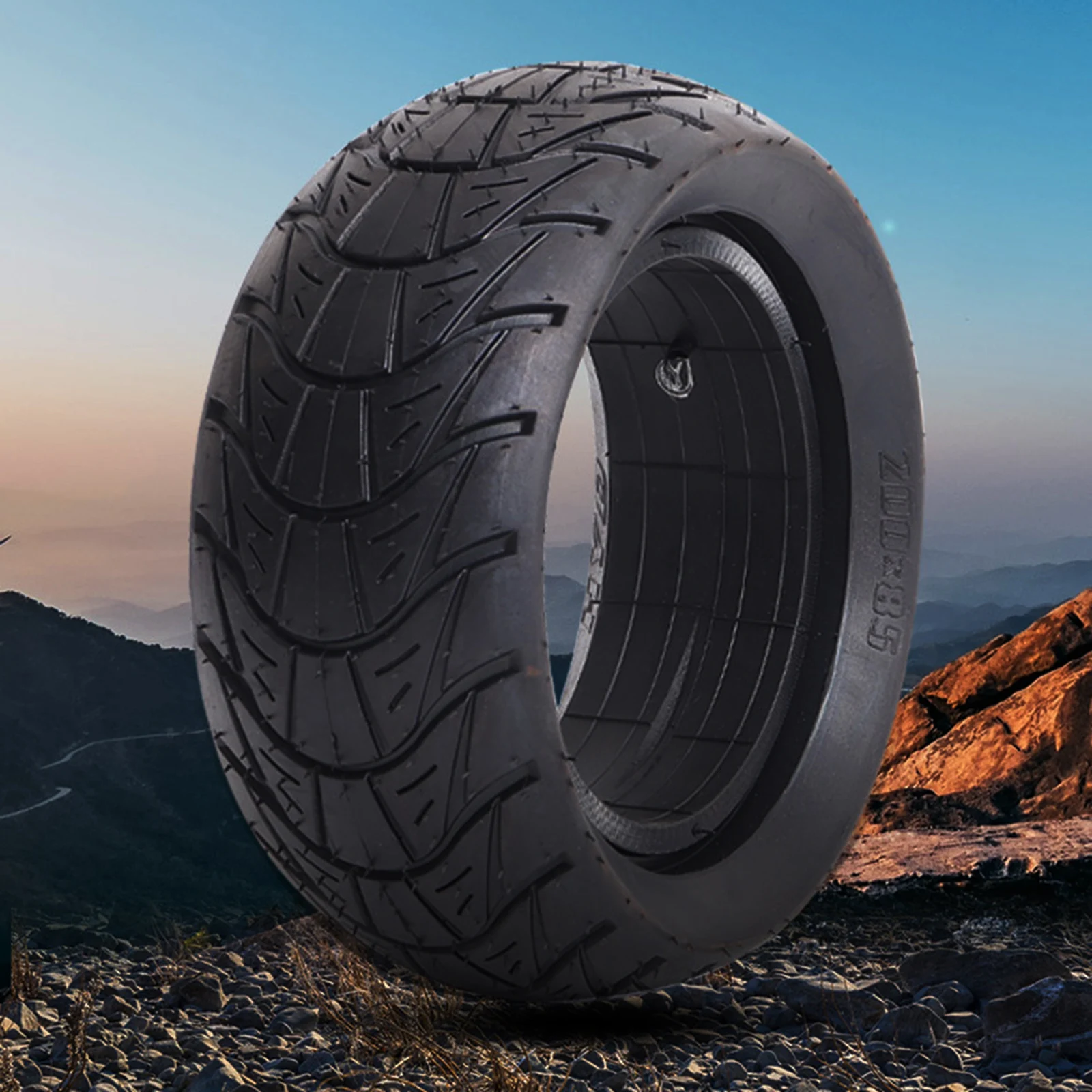 

8 Inch Solid Tire 1000g/set 200X85 Black Brushless Easy To Install NO Nozzle Rubber Skateboard High Performance