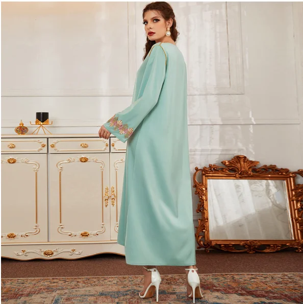 Ramadan Eid Mubarak Kaftan Satin Abaya Dubai Arabic Turkey Islam Indian Muslim Long Evening Dress For Women Robe De Soiree Femme