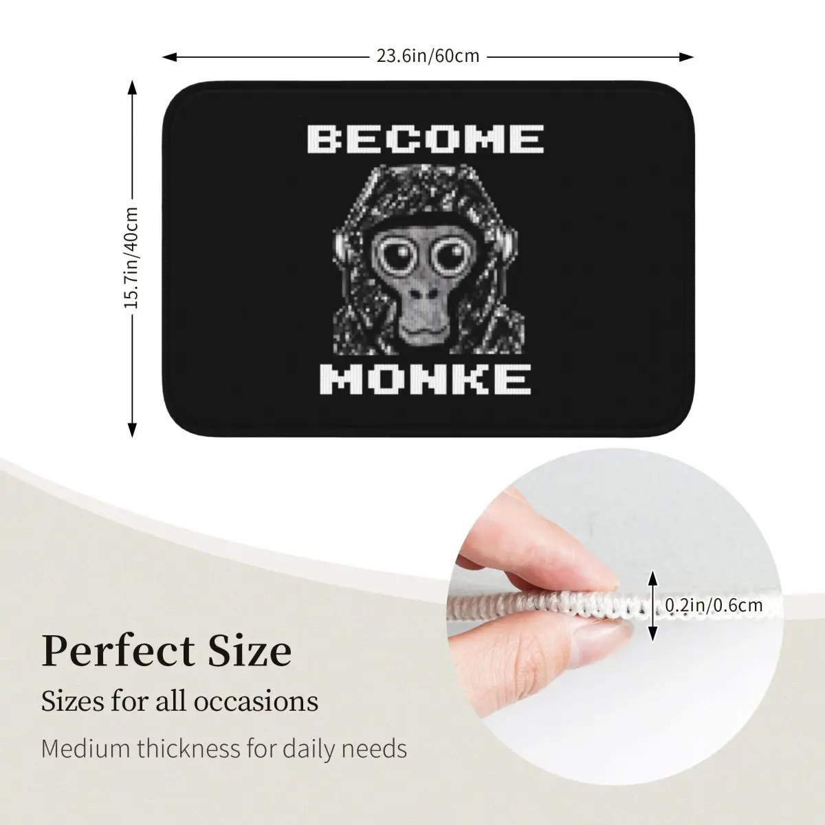Фото Коврик Gorilla Tag Become Monke - Gtag Monkey: прочный коврик для прихожей, кухни, спальни, напольный коврик для дома, коврик для ног №4