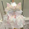 Butterfly Princess Dress Pet Dog Clothes Sweet Clothing Dogs Super Small Cute Chihuahua Soft Print Summer Pink Girl Mascotas 1