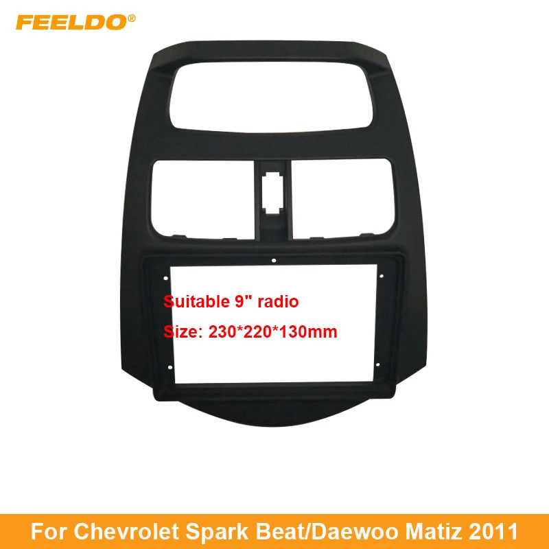 

Car Audio 9” Big Screen Fascia Frame Adapter For Chevrolet Spark Beat Daewoo Matiz 2Din Dash DVD Player Fitting Panel Frame Kit