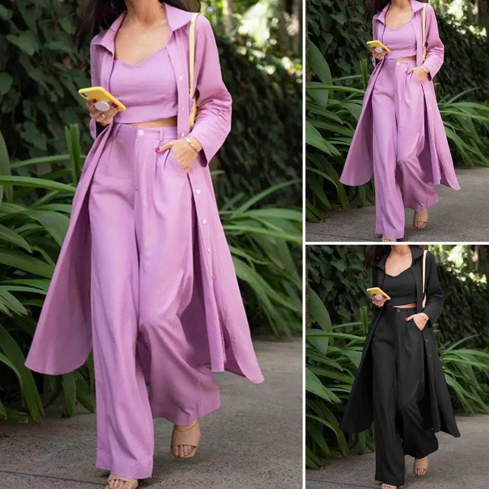 

3 шт./комплект, Женский однотонный топ с длинным рукавом и V-образным вырезом