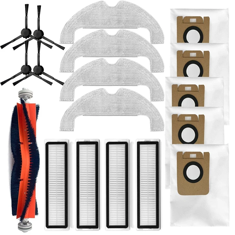 

Main Side Brush Filter Mop Cloth And Dust Bag Replacement Parts For Dreame Bot Z10 Pro L10 Plus Robotic Vacuum Cleaner