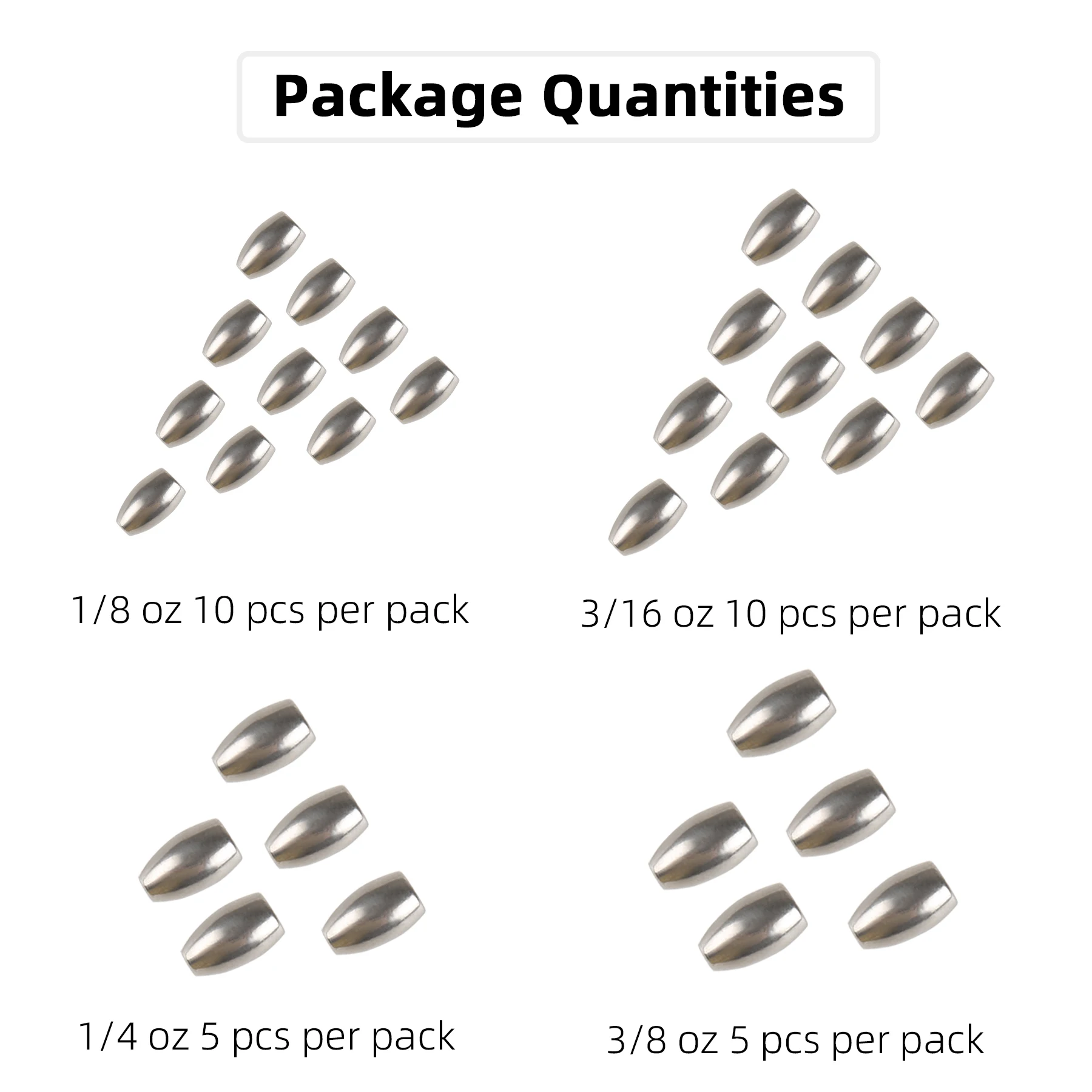 GYE 5/10 Pcs Tungsten Bullet Worm Weights Fishing Tackle Accessory for Texas Carolina Ned Neko Wracky Rig Bass Trout |