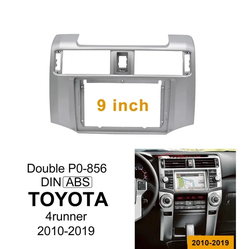 

2 Din Car Radio Fascia Panel for Toyota 4runner 2010-2019 car audio fascias Frame Dashboard ABS+PC Plastic Installation Trim Kit