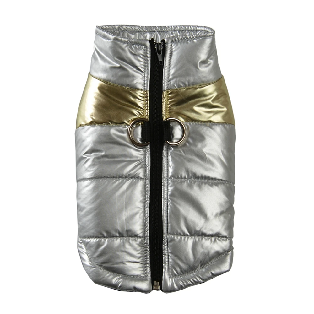 

Серебристая одежда для маленьких собак, теплый жилет, пальто для собак, одежда, водонепроницаемая куртка для щенков, зимняя куртка для чихуа...