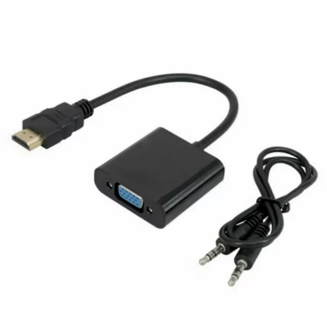 

Адаптер HDMI совместимый с VGA, Кабель-адаптер для Xbox, PS4, ПК, ноутбука, ТВ-приставки, проектора, HD TV