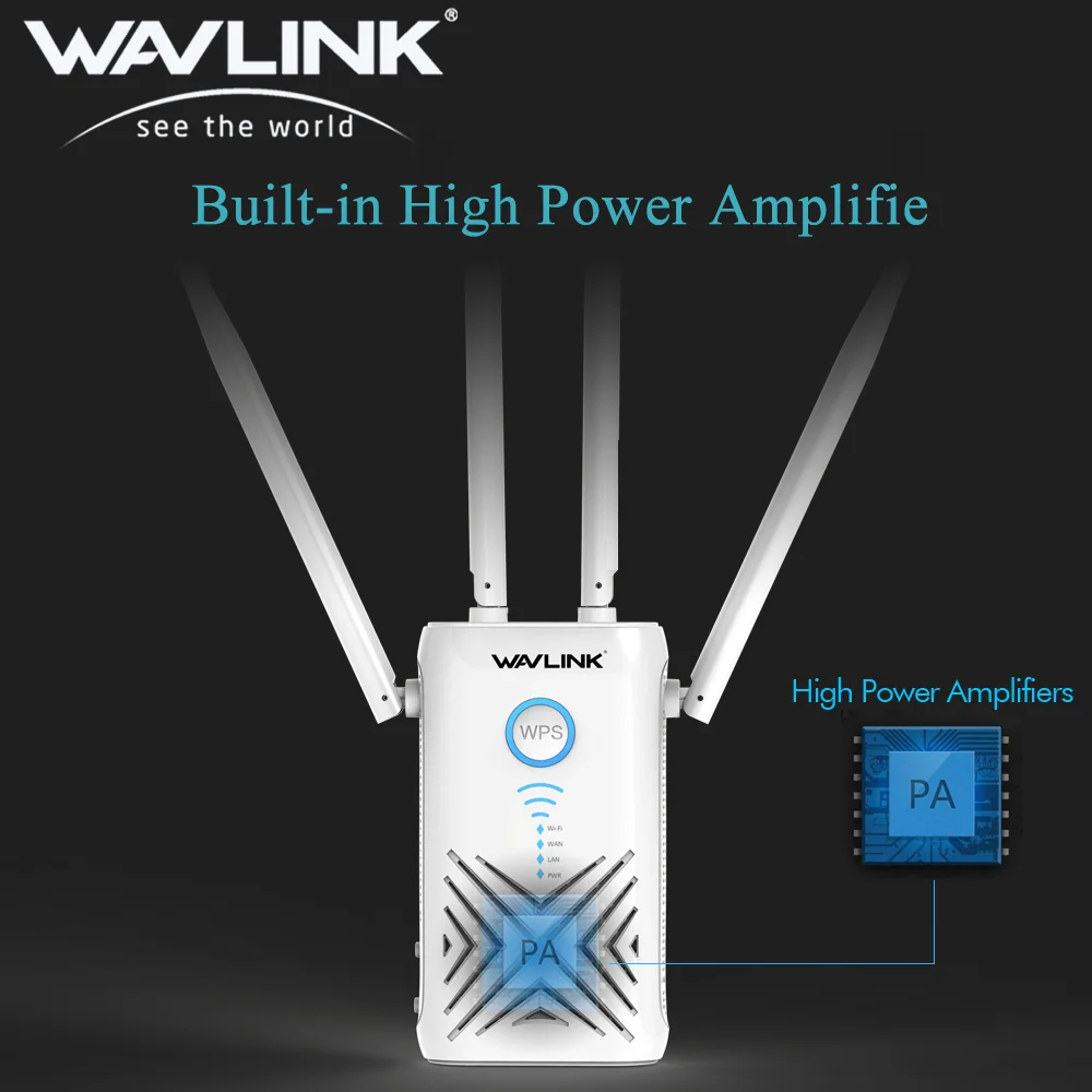 

Беспроводной Wi-Fi роутер/ретранслятор/точка доступа Wavlink, 2,4, 5 ГГц, 1200 Мбит/с