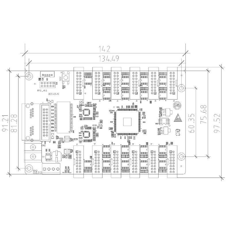 Фото Приемная карта дисплея высокой четкости синхронной системы управления Huidu HD-R712 для светодиодного полноцветного рекламного экрана №2