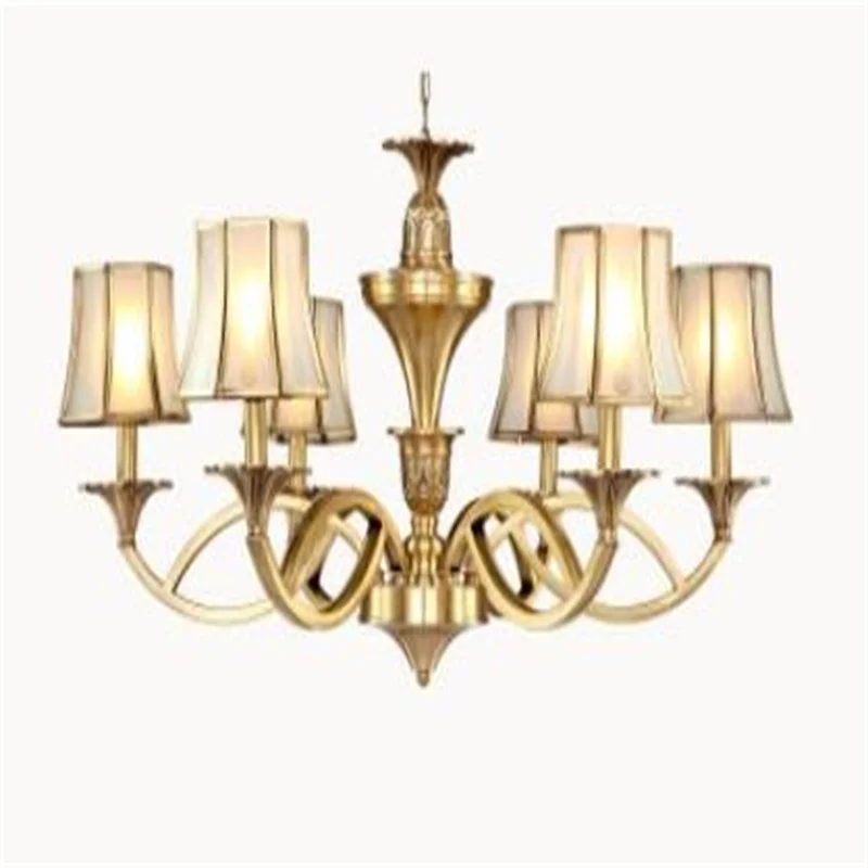 

AC90-260V 3Arms Luxury Brass Candle Chandeliers Copper Material Free Shipping