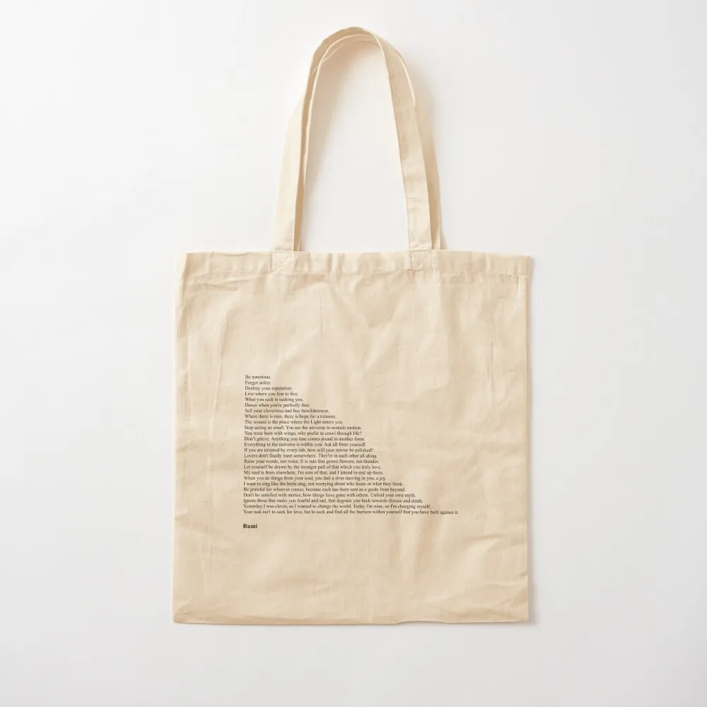 Сумка-тоут с цитатами Rumi женская сумка для покупок сумка-шоппер женские тканевые