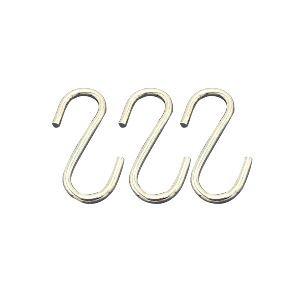 

100pcs Metal S Type Kitchen Bedroom Hooks Stainless Steel Super Load-Bearing Hanging Hooks Storage Racks Clothes Hangers