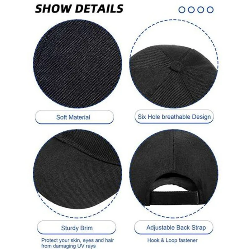 

20 Pieces Blank Baseball Cap Adjustable Back Strap Plain Blank Camouflage Hat Unisex Baseball Cap Running Cap