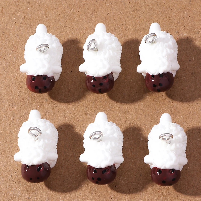 

10pcs 21x16mm 3D Cartoon Animal Cows Charms for Jewelry Making DIY Earrings Pendants Necklaces Handmade Bracelets Craft Supplies