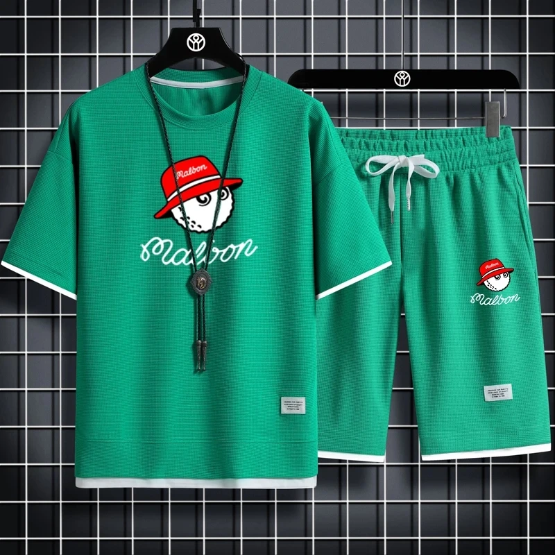 Golf Men's Sets Fashion Cotton Comfortable Tracksuit Women Short Sleeve T Shirts+Sport Shorts Suit Casual Clothing Joggers Sets