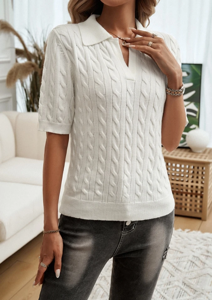 Элегантный и модный Повседневный Топ для женщин облегающий трикотажный свитер с