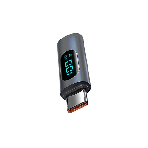 Адаптер PD100W для быстрой зарядки Type C OTG, адаптер с цифровым дисплеем типа C «папа» на Type-C «мама», коннектор для сотовых телефонов, ноутбуков, Macbook