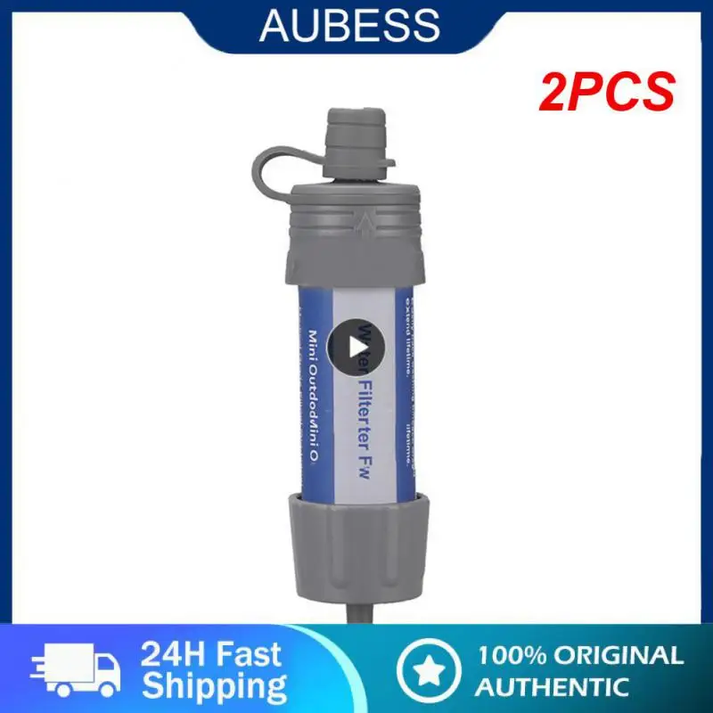

2PCS Personal Water Purifier Water Filtration System Camping Purification Water Filter Straws Outdoor Traveling Survival