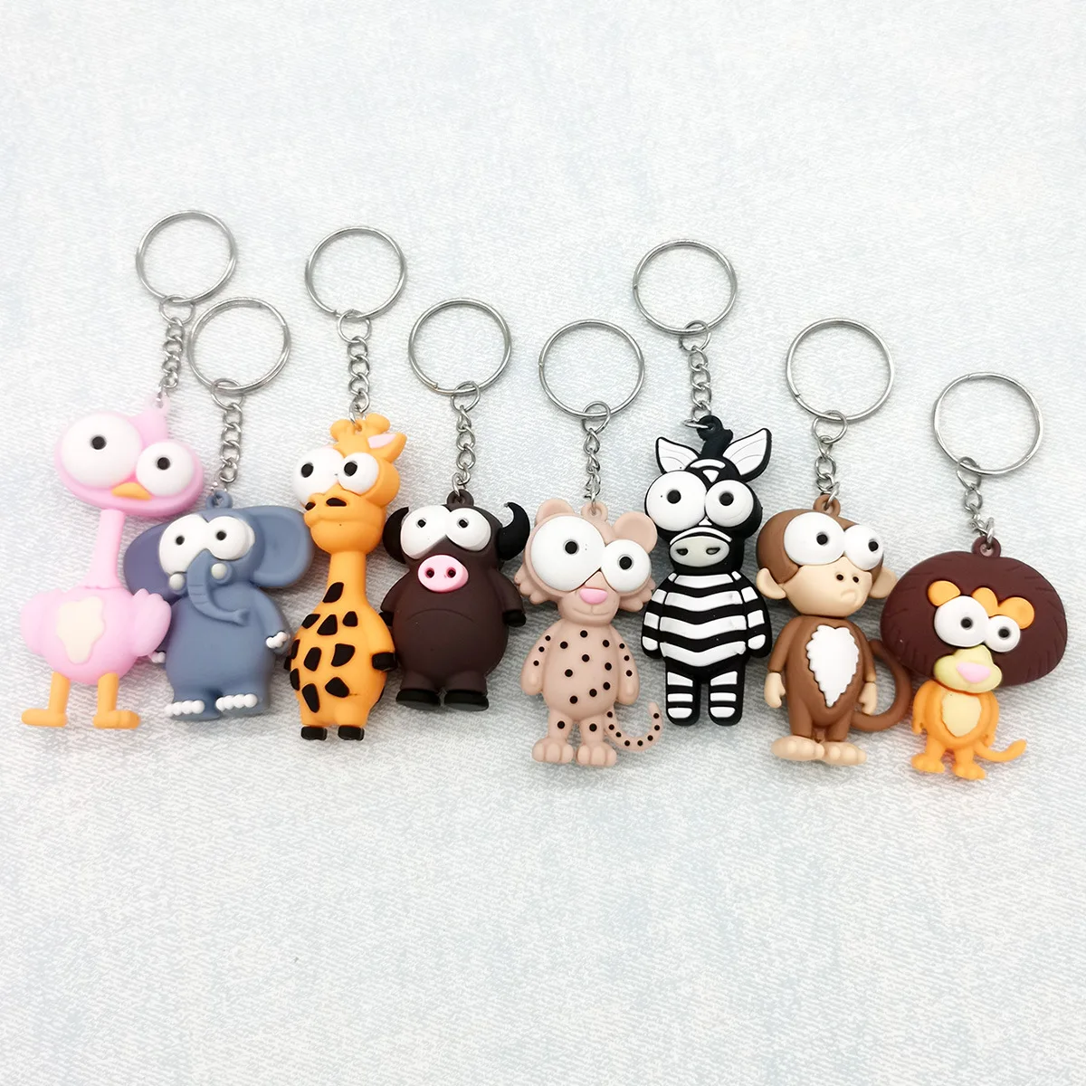 

New Cartoon Giraffe Lion Animal Keychain Bag Car Pendant Cute Keychain Keychain Key Chains Pendant Car Friends Animal