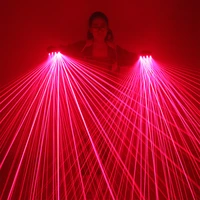 2 in 1 multi line red laser gloves with 4pcs 650nm 100mw laserdisco led laser gloves for led luminous costumes show