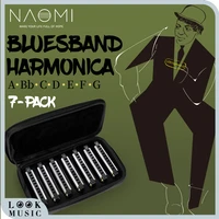 chrome harmonica naomi accordions bluesband harmonica 7 piece set with carry harmonica case sounds wonderful folk rock blues