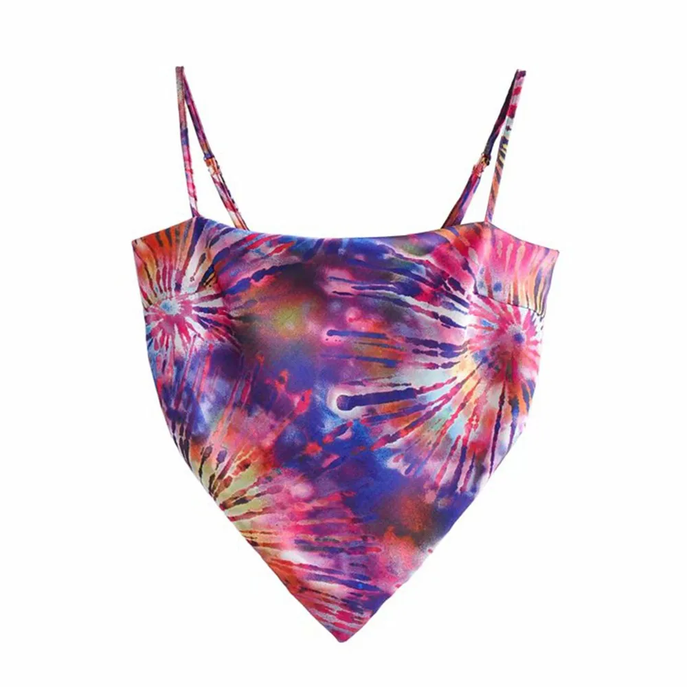 

Women Satin Tie Back Knot Spaghetti Straps Cami Tube Crop Top Sleeveless Blouse