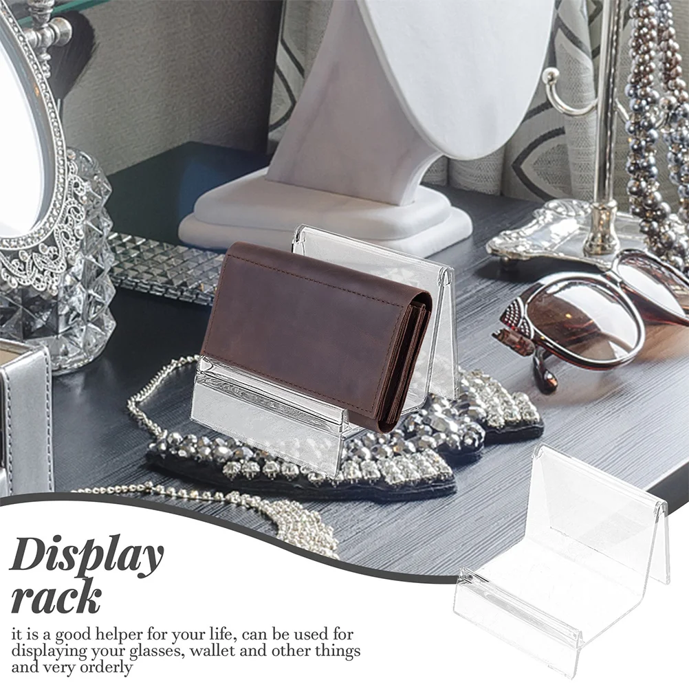 10 шт. прозрачная подставка для дисплея полка кошелька стеллаж хранения