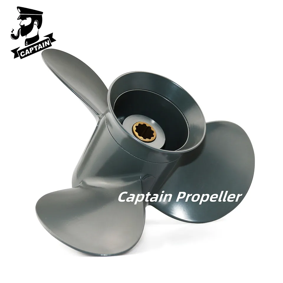 Captain Boat Propeller 10.25x14 Fit Honda Outboard Engines 25 HP 30 HP Motor Aluminum Alloy Screw 3 Blade 10 Tooth Spline RH