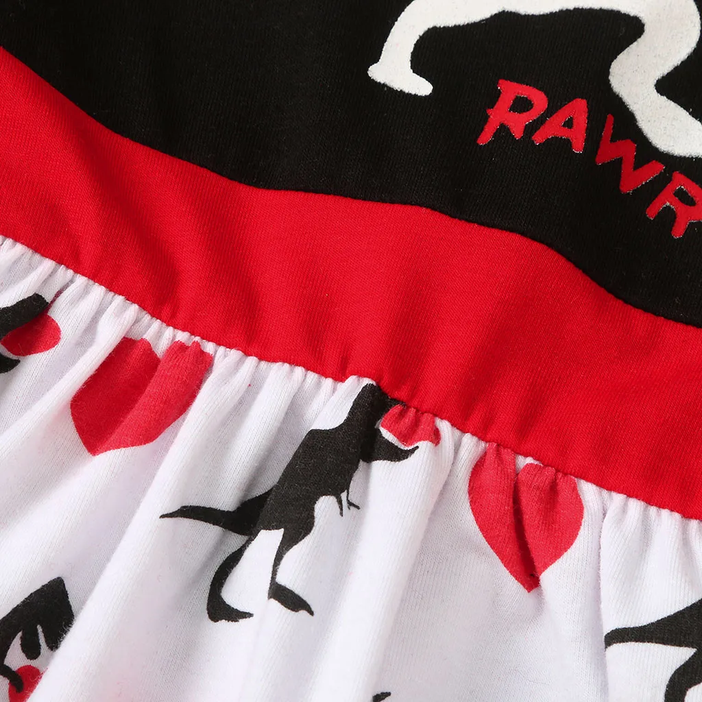 

Детское платье принцессы в виде динозавра на День святого Валентина