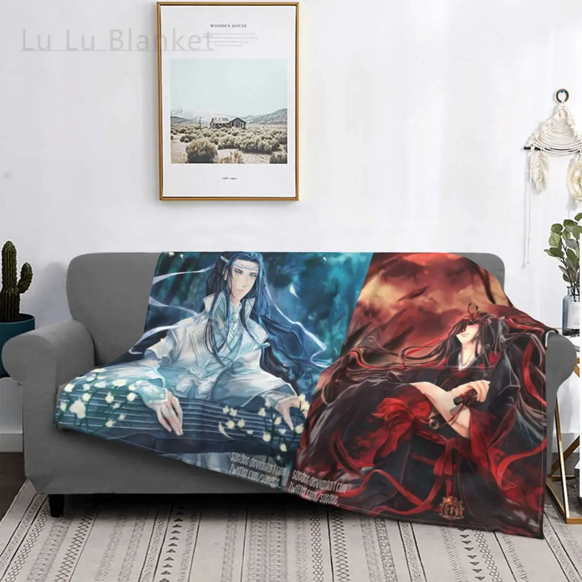 

Mo Dao Zu Shi Blankets Fleece Decoration Fanart Multi-function Lightweight Thin Throw Blanket for Bed Couch Quilt