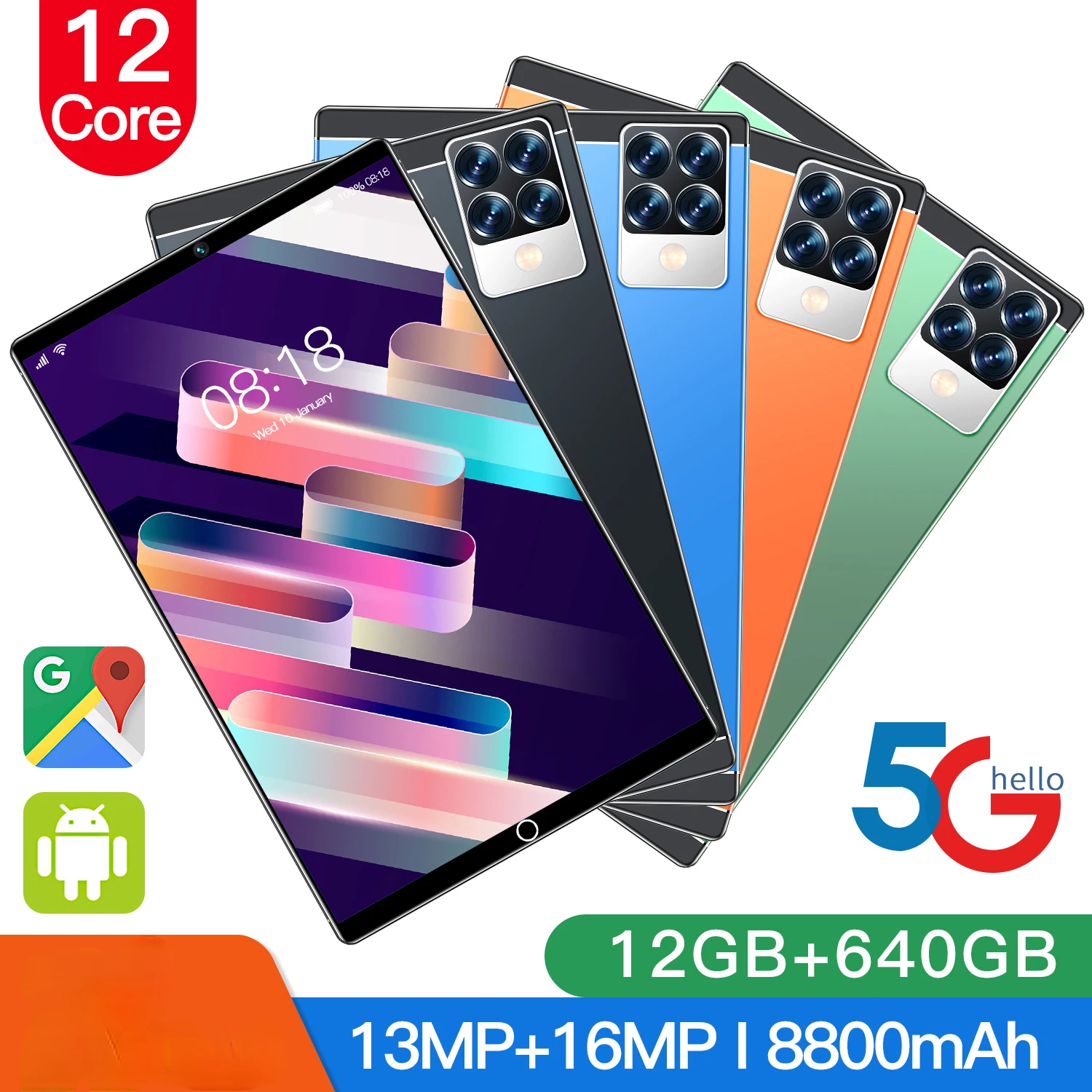 

Планшет на Android 11, восемь ядер, экран 2022 дюйма, 12 Гб + 10,1 ГБ