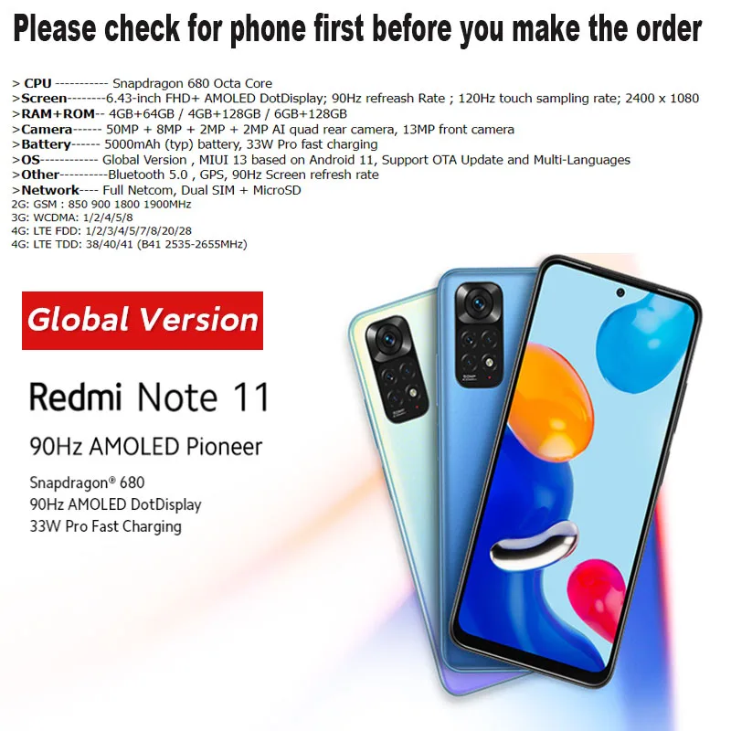 New For Xiaomi Redmi Note 11 Back Camera Lens Rear Glass With Frame Cover 4G Global 2201117TG 2201117TI 2201117TY 2201117TL