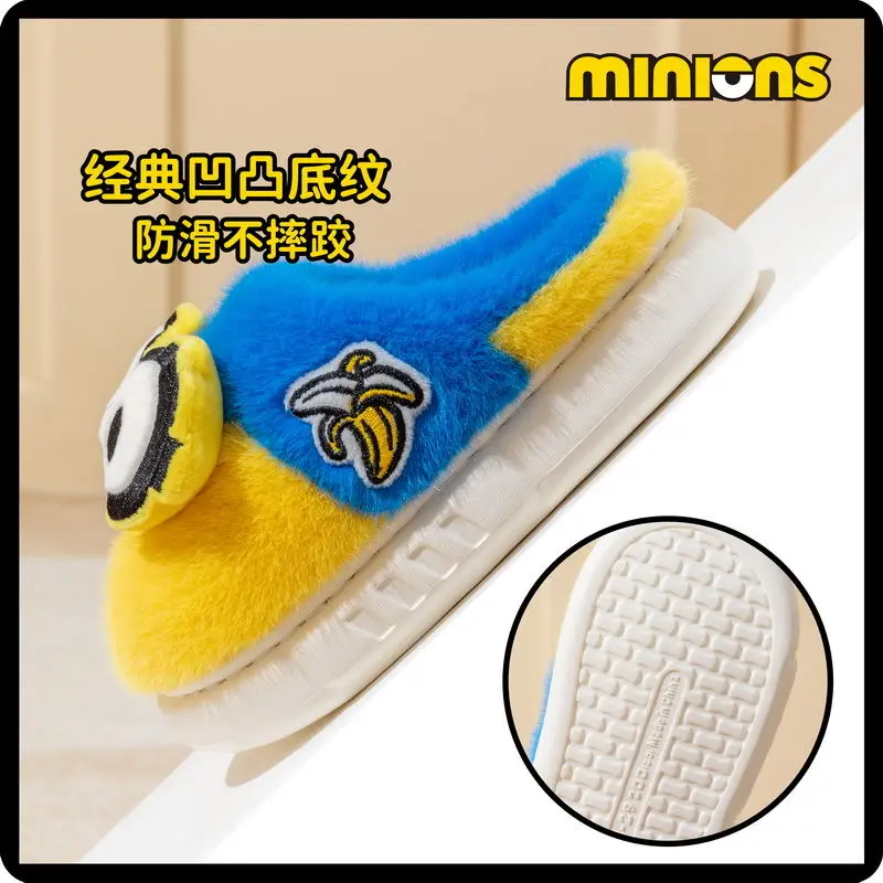 Симпатичные детские Нескользящие теплые тапочки на толстой подошве в стиле