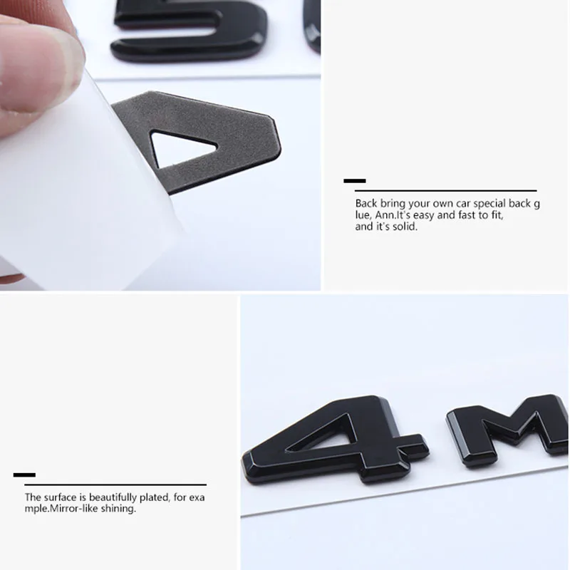 Хромированные 3d-буквы из АБС-пластика значок на багажник автомобиля наклейка с