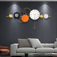 nordic style wall clocks luxury metal silent digital gold clock wall living room decoration art murale salon interior design