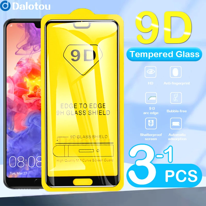

1-3 шт. 9D закаленное стекло для Huawei P40 P20 Pro P10 Plus P30 Lite 5G защита экрана на Mate 20 30 P Smart 2021 Z S стеклянная пленка